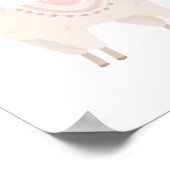 Poster Llama rose Neutral Girl Décor (Coin)