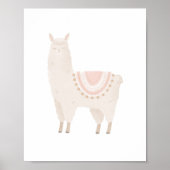 Poster Llama rose Neutral Girl Décor (Devant)