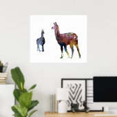 Poster Llamas (Bureau à domicile)