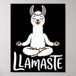 Poster Llamaste Funny Lama Yoga Méditation Namaste Pun
