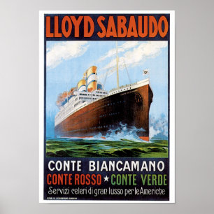 Poster Lloyd Sabaudo Comte Biancamano