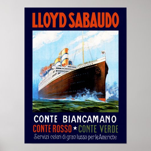 Poster Lloyd Sabaudo ~ Conte Biancamano (Devant)