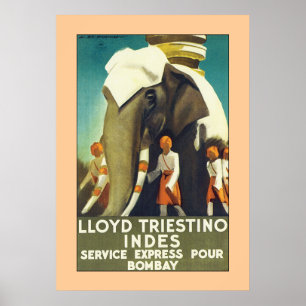 Poster Lloyd Triestino Indes