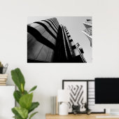 Poster Lloyds Building Central London noir et blanc (Bureau à domicile)