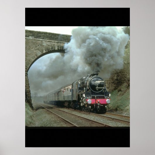 Poster LMS Classe 5 explose le long des trains Settle_Ste (Devant)
