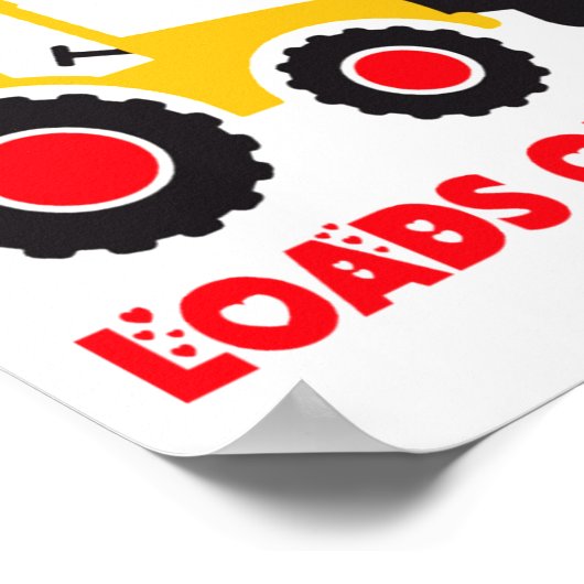 Poster Loads Of Love Toddler Tractor Valentines Day For K (Coin)