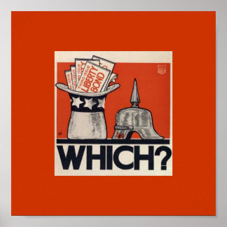 Poster L'Obligation vintage De Liberté WW1 Demande Laquel