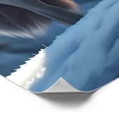 Poster L'observateur d'hiver - Le loup (Coin)