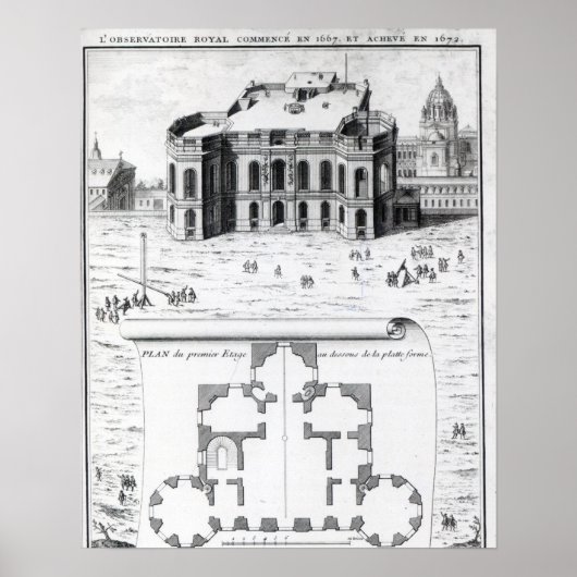 Poster L'Observatoire Royal à Paris, 1741 (Devant)