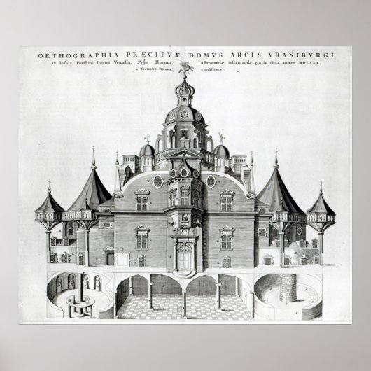 Poster L'observatoire Uraniborg de Tycho Brahe (Devant)