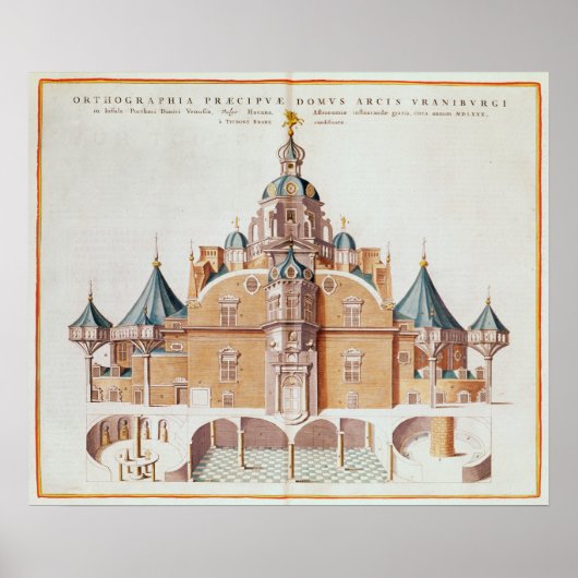 Poster L'observatoire Uraniborg de Tycho Brahe (Devant)