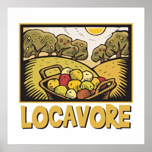 Poster Locavore Alimentation Lente (Devant)