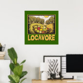 Poster Locavore Alimentation Lente (Bureau à domicile)
