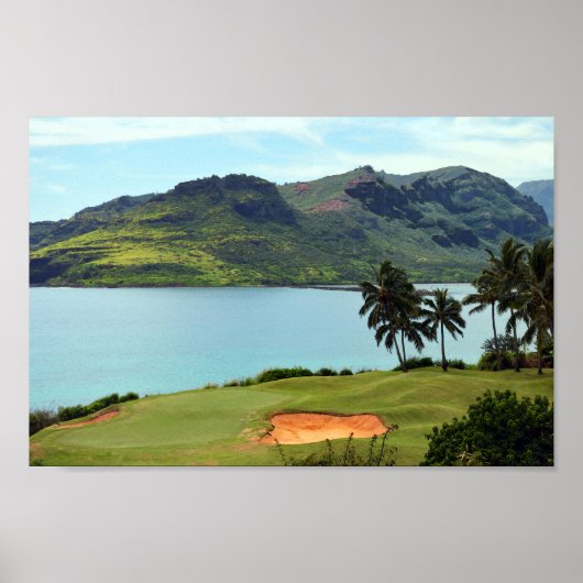 Poster L'Océan à Hokuala, Lihue, Kauai, Hawaii (Devant)