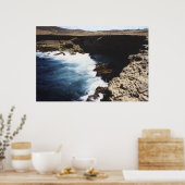 Poster L'Océan Aruba S'Écrasant Sur Les Rochers (Cuisine)