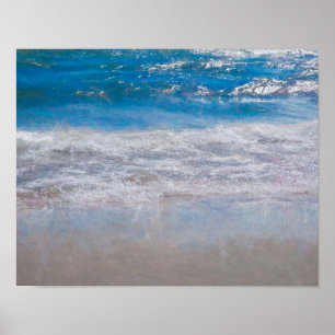 Poster L'Océan Bleu de la plage Vague d'Art Tropical