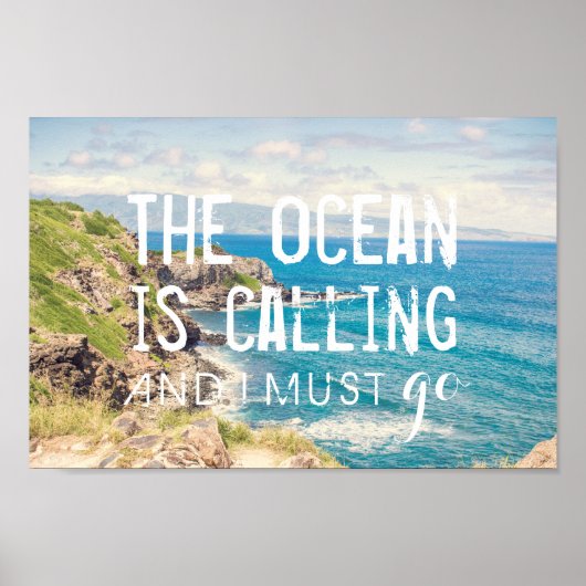 Poster L'océan est en train d'appeler - Maui Coast | Post (Devant)