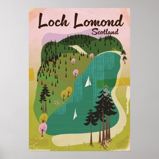 Poster Loch Lamond Écosse (Devant)