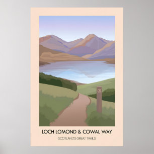 Poster Loch Lomond et Cowal Way Les Grandes Randonnées d'