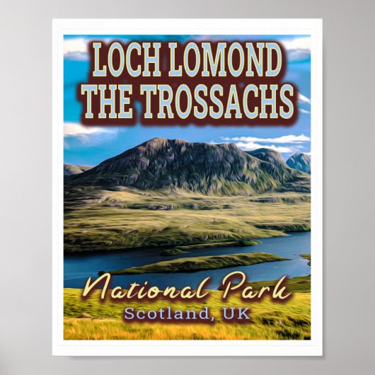 Poster LOCH LOMOND et le PARC NATIONAL TROSSACHS - UK (Devant)