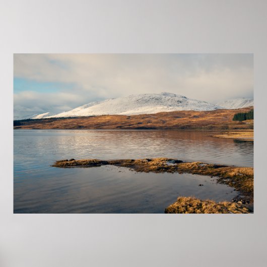 Poster Loch Tulla gelé en Écosse. (Devant)