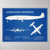 Poster Lockheed L-1049 Super Constellation - Plans ABD (Devant)