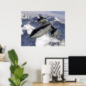 Poster Lockheed SR-71B Blackbird (Bureau à domicile)