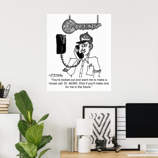 Poster Locksmith ne fera pas appel à la maison (Bureau à domicile)