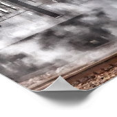 Poster locomotief/treinfoto (Hoek)