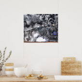 Poster locomotief/treinfoto (Keuken)