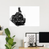 Poster Locomotive à vapeur (Bureau à domicile)