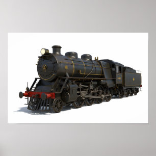 Poster Locomotive à vapeur