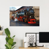 Poster Locomotive à vapeur allemande (Bureau à domicile)
