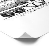 Poster Locomotive à vapeur ancienne (Coin)