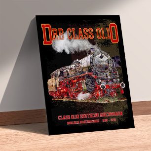 Poster Locomotive à vapeur DRB Classe 01.10. Deutsche Rei