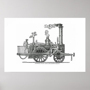 Poster Locomotive à vapeur précoce