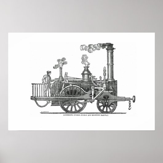 Poster Locomotive à vapeur précoce (Devant)
