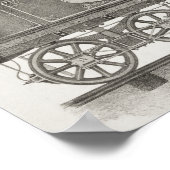 Poster Locomotive américaine classique 4-4-0 (Coin)