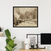 Poster Locomotive dans Black Hills SD 1890 (Bureau à domicile)