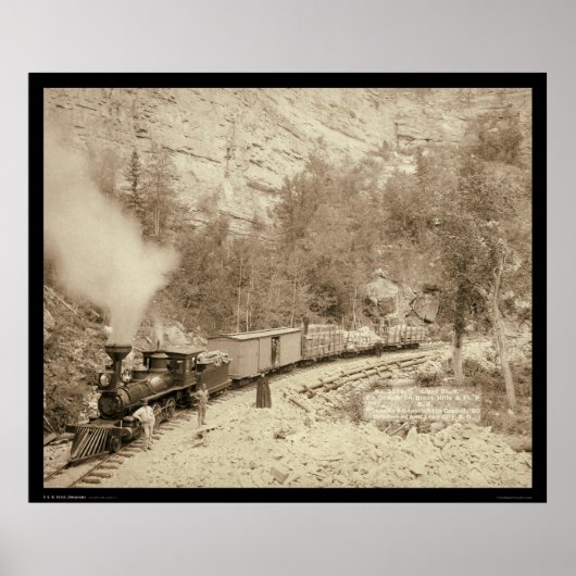 Poster Locomotive dans Black Hills SD 1890 (Devant)