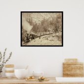Poster Locomotive dans Black Hills SD 1890 (Cuisine)