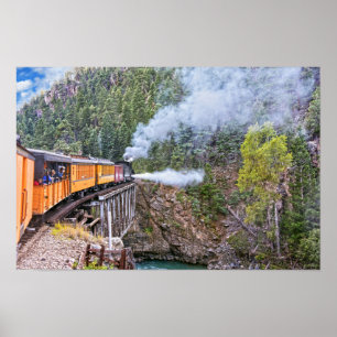 Poster Locomotive de chemin de fer de Durango et Silverto