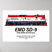 Locomotive EMD SD-9 USA 250e anniversaire Heritage