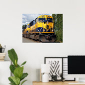 Poster locomotive ferroviaire de l'Alaska (Bureau à domicile)