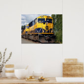 Poster locomotive ferroviaire de l'Alaska (Cuisine)
