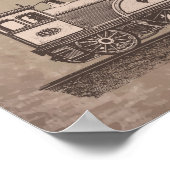 Poster Locomotives | Rail | Train | Papier Vintage (Coin)