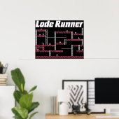 Poster Lode Runner Video Jeu thème rétro (Bureau à domicile)