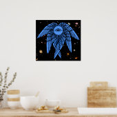 Poster L'oeil attentif de la Providence en bleu (Cuisine)