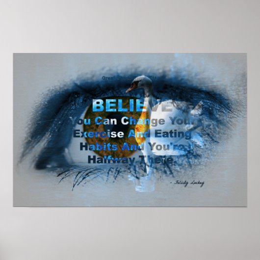 Poster L'oeil Brown de la croyance en forme physique! (Devant)