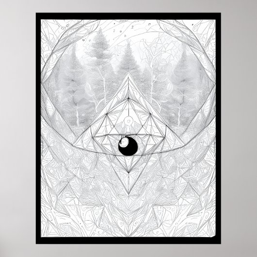 Poster L'oeil de la forêt cosmique (Devant)